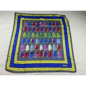 MANTERO Silk Scarf‎ Petticoats Jackets Square Vintage 33/34.5"